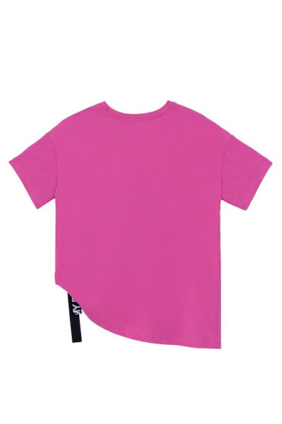 Базовая футболка с принтом и декоративными элементами Bell Bimbo 200092 розовый - фото 3