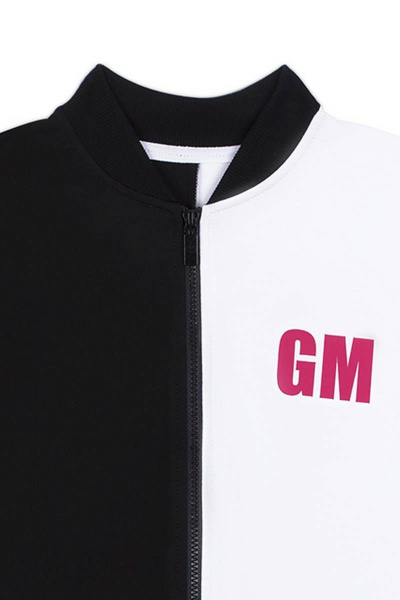 Черно-белый жакет в стиле капсулы с принтом и манжетами Bell Bimbo 200097 черный - фото 6