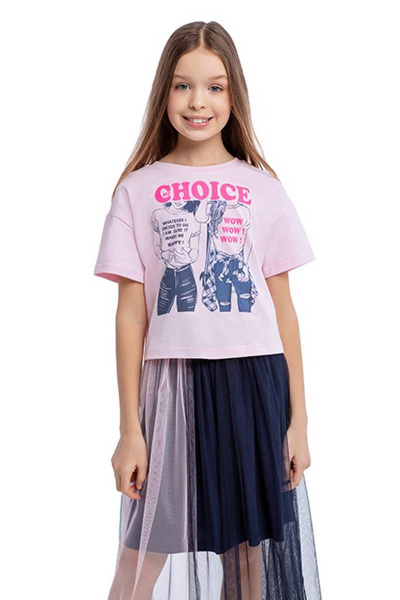 Детская майка из хлопка с удлиненной спинкой Bell Bimbo 200110 св.розовый - фото 1