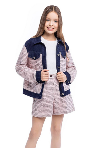 Жакет с застежкой на пуговицах и люрексовой нитью Bell Bimbo 200116 цветной метанит - фото 1