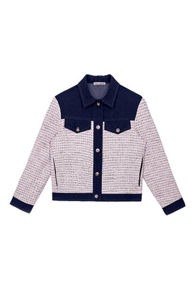 Жакет с застежкой на пуговицах и люрексовой нитью Bell Bimbo 200116 цветной метанит - фото 3