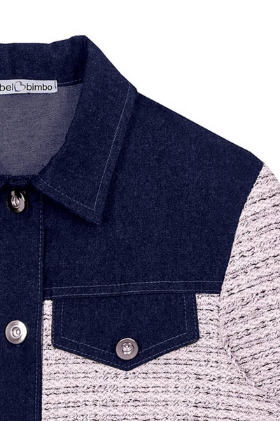 Жакет с застежкой на пуговицах и люрексовой нитью Bell Bimbo 200116 цветной метанит - фото 5