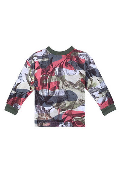 Джемпер для мальчика с круглым вырезом и принтом в стиле джунгли Bell Bimbo 200143 набивной - фото 2