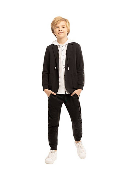 Брюки для мальчика с зауженным к низу кроем Bell Bimbo 200186 черный - фото 1