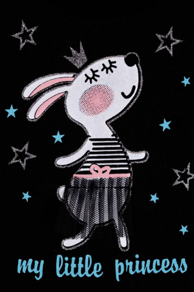 Платье-трапеция из сетки и трикотажа с люрексовой отделкой Bell Bimbo 200204 черный - фото 3