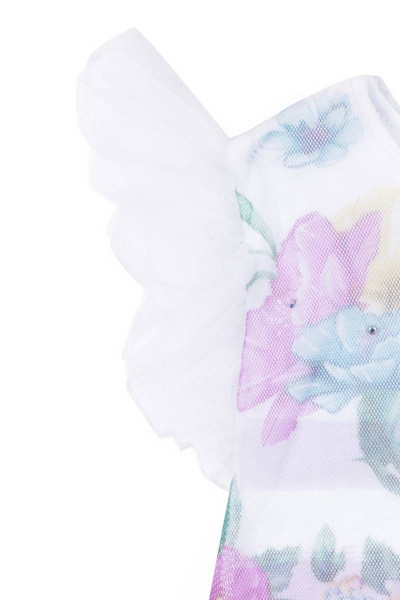 Нарядное трапециевидное платье из тканей с пуговицами и стразами Bell Bimbo 200206 набивной - фото 4