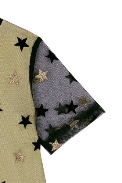 Трапециевидное платье из сетки с звездными нашивками Bell Bimbo 200208 черный - фото 5