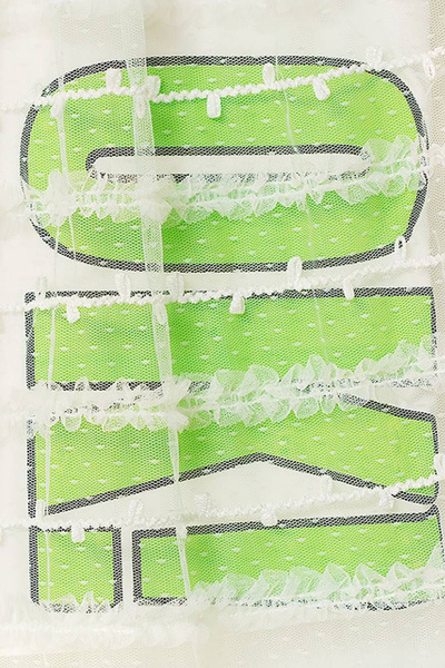 Платье для девочки удлиненное с рюшей из сетки Bell Bimbo 200214 молоко - фото 5