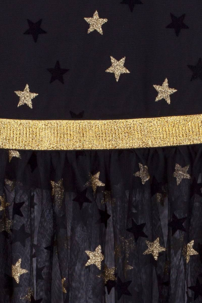 Платье-костюм с шортами из сетки и хлопка для девочки Bell Bimbo 200217 черный - фото 5