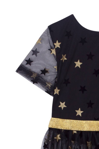 Платье-костюм с шортами из сетки и хлопка для девочки Bell Bimbo 200217 черный - фото 6