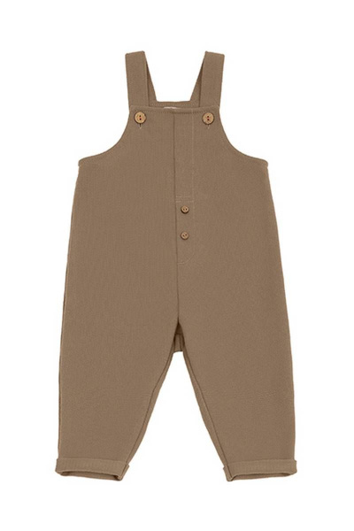 Полукомбинезон из трикотажа с пуговицами для мальчика Bell Bimbo 200242 бежевый - фото 1