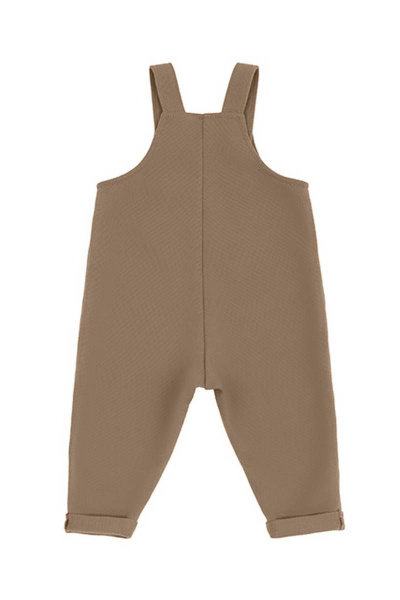 Полукомбинезон из трикотажа с пуговицами для мальчика Bell Bimbo 200242 бежевый - фото 2