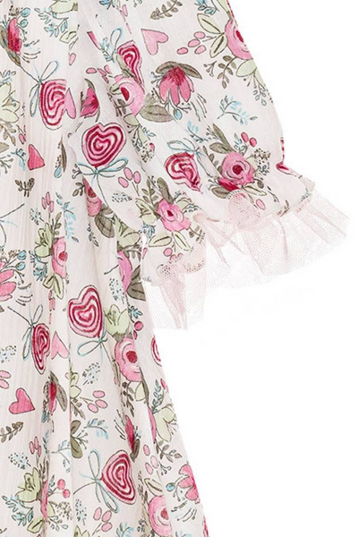 Летнее платье для девочки с рукавом-фонариком Bell Bimbo 201020 набивной - фото 3