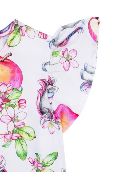 Платье а-силуэта для девочки с принтом и контрастным кантом Bell Bimbo 201040 набивной - фото 2