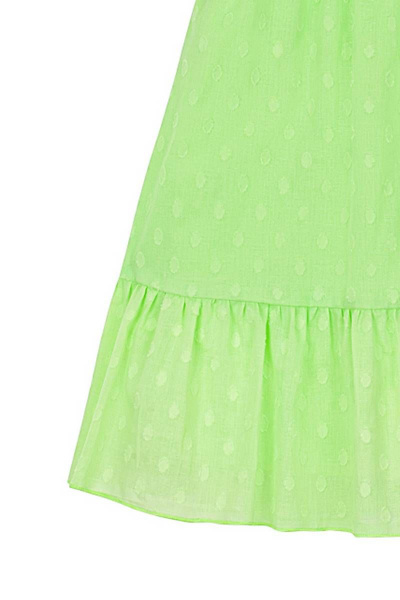 Платье трапециевидное удлиненное с нашивками для девочки Bell Bimbo 201041 салат - фото 4