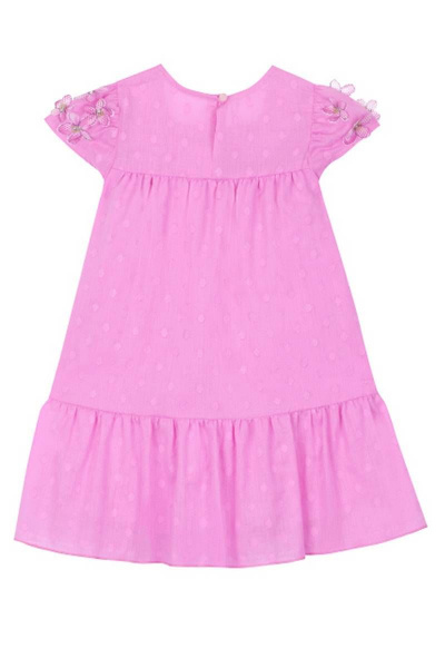 Платье трапециевидное удлиненное с нашивками для девочки Bell Bimbo 201041 лиловый - фото 2