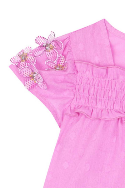 Платье трапециевидное удлиненное с нашивками для девочки Bell Bimbo 201041 лиловый - фото 3