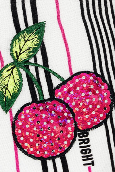 Белая блузка для девочки в полоску с узлом Bell Bimbo 201050 полоска - фото 5