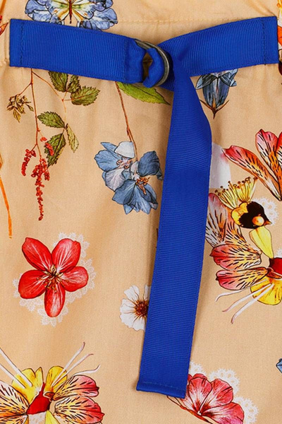 Юбка трапеция из хлопка с ремешком и капсулой Bell Bimbo 201063 набивной - фото 4