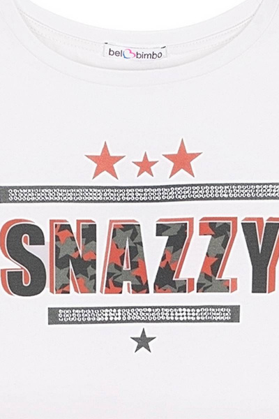 Платье с оборками из хлопка для девочки с коротким рукавом Bell Bimbo 201087 коралл - фото 5