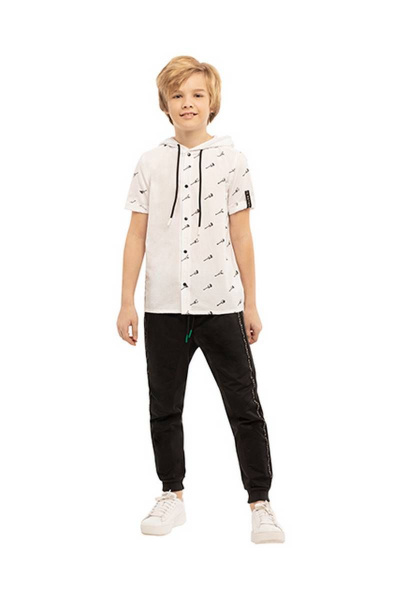 Рубашка с капюшоном для мальчика свободного кроя Bell Bimbo 201182 набивной - фото 2