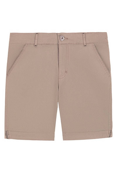 Шорты для мальчика бежевые с отворотами из хлопка Bell Bimbo 201193 бежевый - фото 2