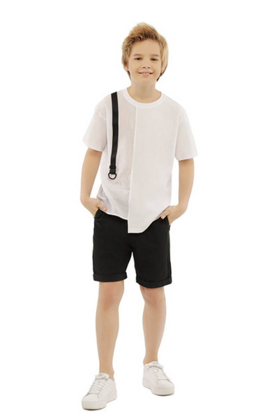 Шорты для мальчика свободной формы с карманами на лето Bell Bimbo 201222 черный - фото 1