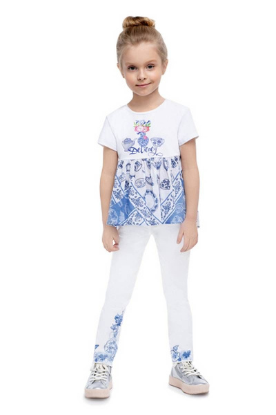 Белые брюки из хлопка с бахромой и задуьными карманами Bell Bimbo 201230 белый - фото 1