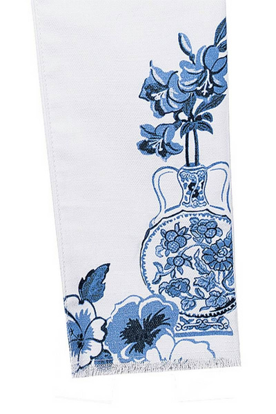 Белые брюки из хлопка с бахромой и задуьными карманами Bell Bimbo 201230 белый - фото 5