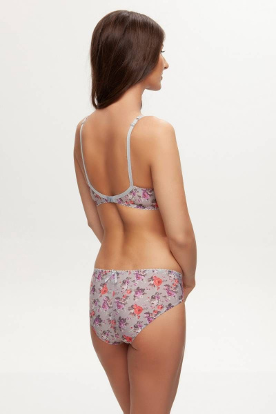 Серый бюстгальтер трикотажный с минимальным пуш-апом Леди Леда 67 б - фото 2