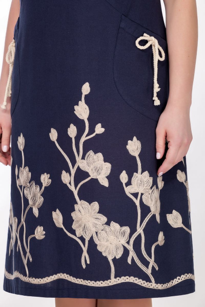 Платье LaKona 1294 синий-песок - фото 2