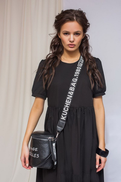 Платье ELLETTO 1771 черный - фото 3