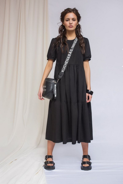 Платье ELLETTO 1771 черный - фото 1