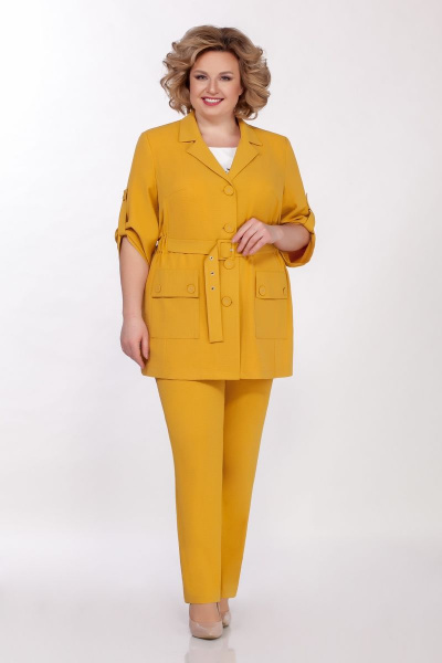 Блуза, брюки, жакет Tellura-L 1491-3 горчица - фото 1