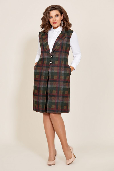 Жилет Магия Стиля М-2236 клетка - фото 1