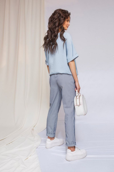 Блуза, брюки ELLETTO 5112 голубой - фото 3