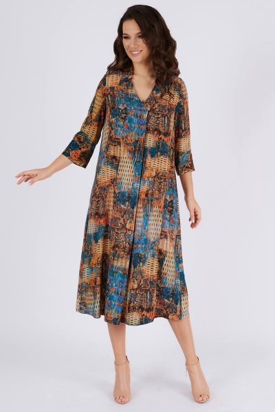 Платье, пояс Teffi Style L-1491 акварель - фото 3