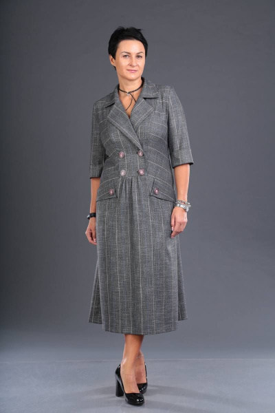 Платье ZigzagStyle 338 серый - фото 4