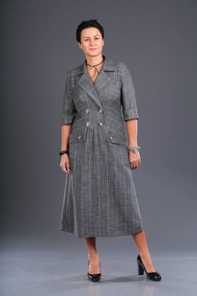 Платье ZigzagStyle 338 серый - фото 1