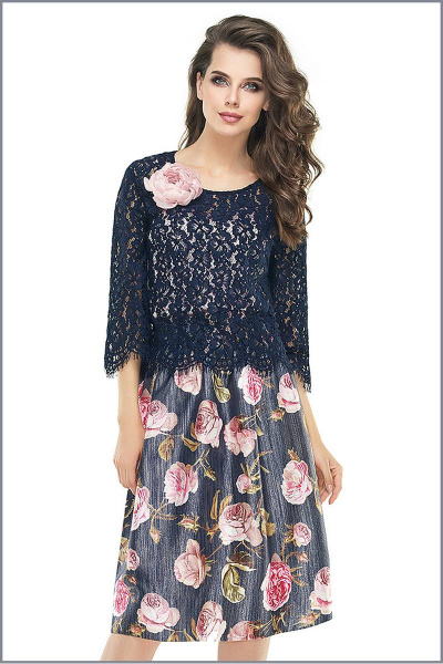 Юбка нарядная длины миди из текстиля с люрексом Ника 3537 - фото 1