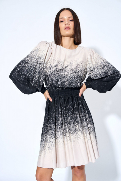 Платье из костюмной ткани с присборенными деталями AG Green G461/1 - фото 1