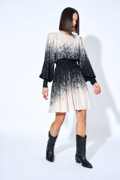 Платье из костюмной ткани с присборенными деталями AG Green G461/1 - фото 3