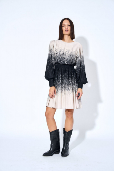 Платье из костюмной ткани с присборенными деталями AG Green G461/1 - фото 2