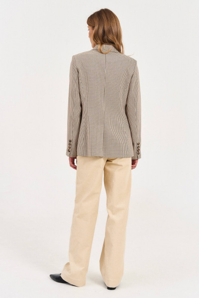 Бежевые прямые брюки на шлевках LeNata 11343 бежевый - фото 7