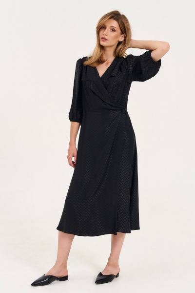 Платье LeNata 11342 рисунок-на-черном - фото 4