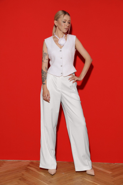 Комплект 3ка из твида: жакет, жилетка и брюки LM.Wear М28-3 - фото 2