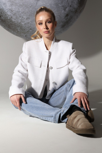 Комплект 3ка из твида: жакет, жилетка и брюки LM.Wear М28-3 - фото 10