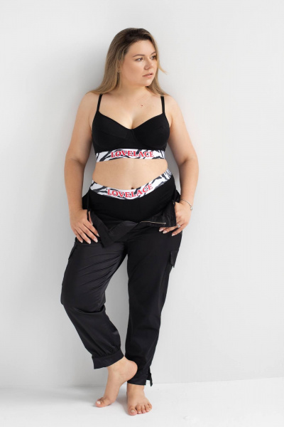 Спортивный хлопковый бюстгальтер для активных путешествий LoveLace Л0095 черный - фото 2