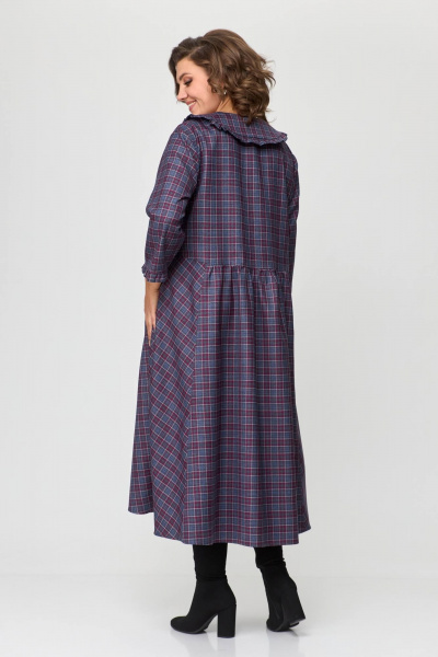 Платье Avenue 0115-1 серый+бордовый - фото 5