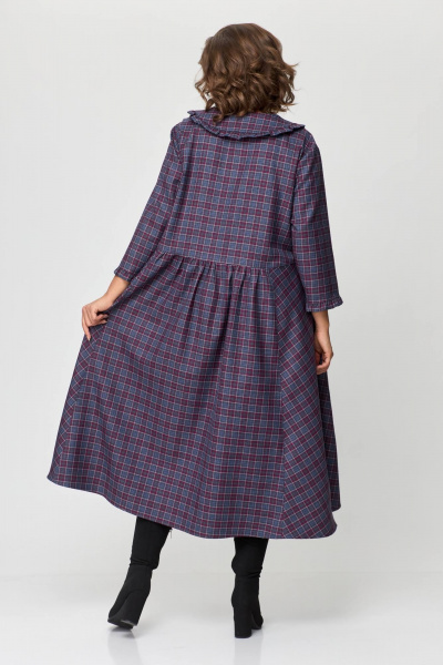 Платье Avenue 0115-1 серый+бордовый - фото 8